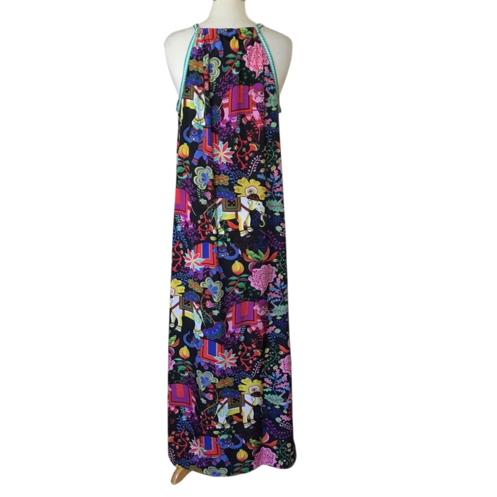 NEW America & Beyond Majestic Nights Elephant Floral Print Maxi Dress - Picture 3 of 12